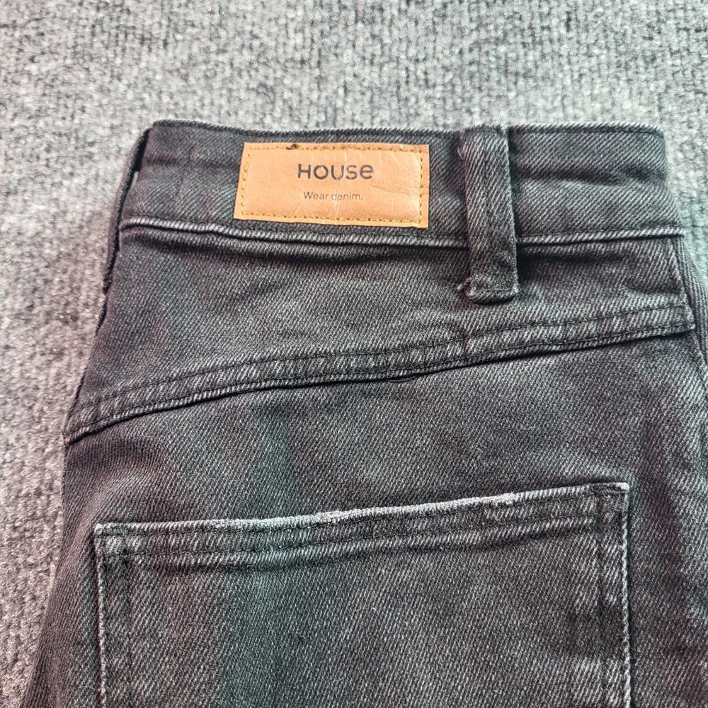 HOUSE Slim Mom Jeans Black Washed Denim Women's Size 32 EU - Picture 2 of 7